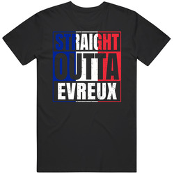 Straight Outta Evreux French City France Mens Vintage T Shirt