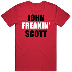 John Scott Chicago Hockey Freakin Sports Mens Vintage T Shirt