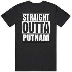 Straight Outta Putnam Illinois City Compton Parody Grunge Mens Vintage T Shirt
