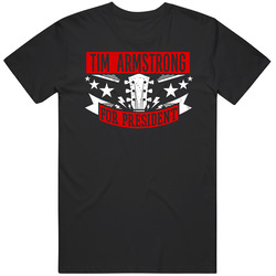 Tim Armstrong For President Guitarist Music Player Election Parody Fan Mens Vintage T Shirt