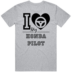 I Drive My Honda Pilot Heart Car Lover Mens Vintage T Shirt