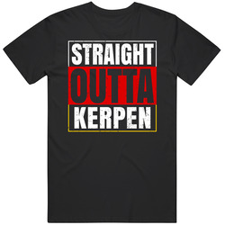 Straight Outta Kerpen German City Germany Grunge Parody Mens Vintage T Shirt