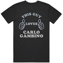 This Guy Loves Carlo Gambino Mob Boss Mafia Gangster Fan Mens Vintage T Shirt