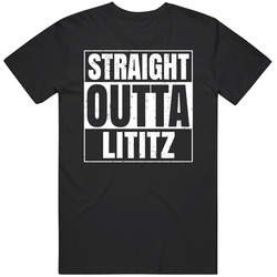 Straight Outta Lititz Pennsylvania City Compton Parody Grunge Mens Vintage T Shirt