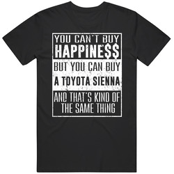 You Can't Buy Happiness Toyota Sienna Heart Car Lover Mens Vintage T Shirt