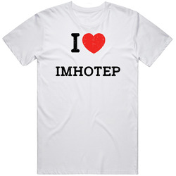 I Love Heart Imhotep First Name Worn Look Mens Vintage T Shirt