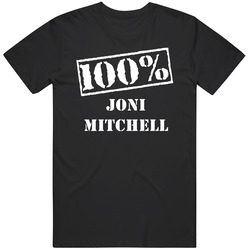 100 Percent Stencil Joni Mitchell Canadas Walk Of Fame Mens Vintage T Shirt