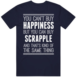 Cant Buy Happiness But You Can Buy Scrapple Funny Food Fan Mens Vintage T Shirt