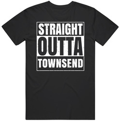 Straight Outta Townsend Massachusetts City Compton Parody Grunge Mens Vintage T Shirt