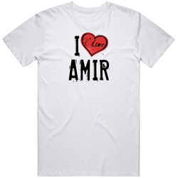 Amir Love Heart Cool Trending Custom Name Valentines Gift Mens Vintage T Shirt