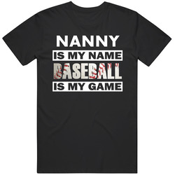 Nanny Is My Name Baseball My Game Cool Sports Mens Vintage T Shirt