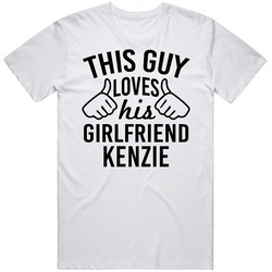 This Guy Loves His Girlfriend Kenzie Valentine Couple Gift Mens Vintage T Shirt