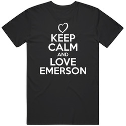 Emerson Is Here Keep Calm And Love Name Parody Mens Vintage T Shirt