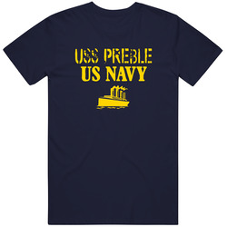 Uss Preble Us Navy Ship Crew Mens Vintage T Shirt