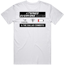 Four Things Everyone Hates Dallas Football Team Fan Hater Mens Vintage T Shirt