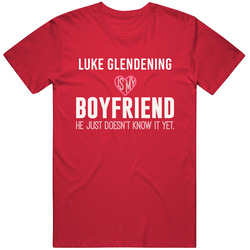 Luke Glendening Is My Boyfriend Just Doesnt Know Detroit Hockey Player Mens Vintage T Shirt