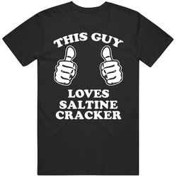 This Guy Loves Saltine Cracker Fun Retro Favorite Food Mens Vintage T Shirt