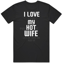 I Love It When My Hot Wife Lets Me Drive My Audi V8 Funny Car Mens Vintage T Shirt