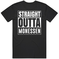 Straight Outta Monessen Pennsylvania City Grunge Parody Cool Mens Vintage T Shirt