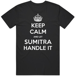 Keep Calm And Let Sumitra Handle It Custom First Name Mens Vintage T Shirt
