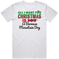 All I Want For Christmas Is A Bernese Mountain Dog Funny Cute Holiday Gift Mens Vintage T Shirt