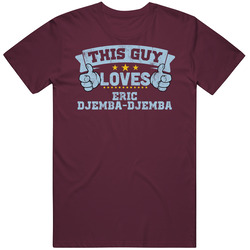 This Guy Loves Eric Djemba-djemba Aston Villa Player Mens Vintage T Shirt