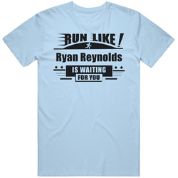 Run Like Ryan Reynolds Is Waiting For You Funny Mens Vintage T Shirt