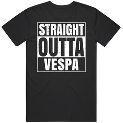Straight Outta Vespa Planets Stars Solar System Mens Vintage T Shirt