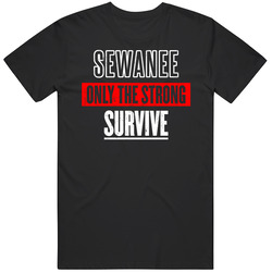 Sewanee Tennessee Only The Strong Survive Funny City Mens Vintage T Shirt