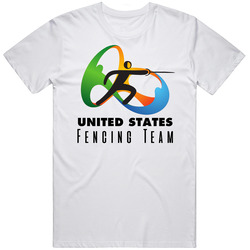 United States Fencing Team Rio 2016 Olympic Event Logo Mens Vintage T Shirt
