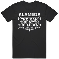 Alameda Man Myth Legend Vintage Grunge Style Cool Name Mens Vintage T Shirt