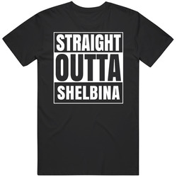 Straight Outta Shelbina Missouri City Parody Mens Vintage T Shirt