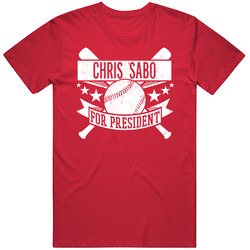 Chris Sabo For President Cincinnati Baseball Player Funny Mens Vintage T Shirt