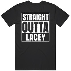 Straight Outta Lacey Washington City Compton Parody Grunge Mens Vintage T Shirt