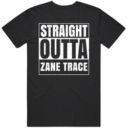 Straight Outta Zane Trace High School Funny Graduation Parody Mens Vintage T Shirt
