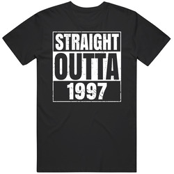 Straight Outta 1997 Birth Year Parody Mens Vintage T Shirt