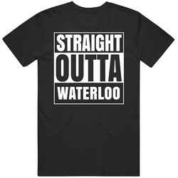 Straight Outta Waterloo Iowa City Parody Mens Vintage T Shirt