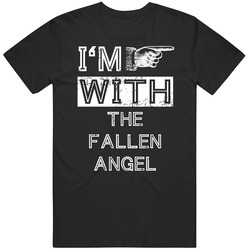 Im With Fallen Angel Funny Stupid Couple Costume Halloween Mens Vintage T Shirt