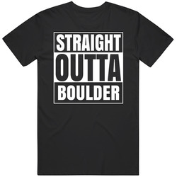 Straight Outta Boulder Montana City Parody Mens Vintage T Shirt