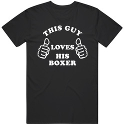 This Guy Loves His Boxer Dog Mens Vintage T Shirt