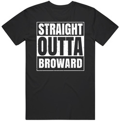 Broward Fl University College Straight Outta Graduation Parody Fan Mens Vintage T Shirt