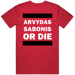 Arvydas Sabonis Or Die Portland Basketball Mens Vintage T Shirt