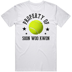 Soon Woo Kwon Property Of Tennis Player South Korea Athlete Fan Mens Vintage T Shirt