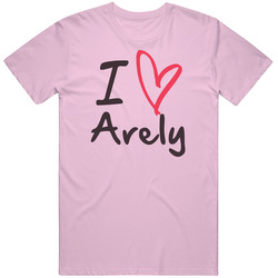 Arely Love Heart Valentines Day Cute Custom Name Trending Mens Vintage T Shirt