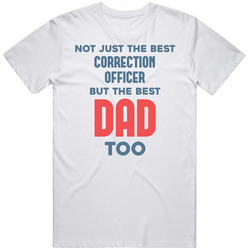 Correction Officer And Best Dad Too Job Parent Father's Day Gift Mens Vintage T Shirt