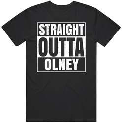 Straight Outta Olney Illinois City Compton Parody Grunge Mens Vintage T Shirt