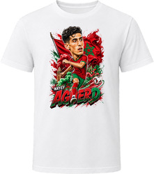 Nayef Aguerd Morocco Soccer Caricature 2026 World Cup T Shirt