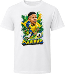Savinho Brazil Soccer Caricature 2026 World Cup T Shirt