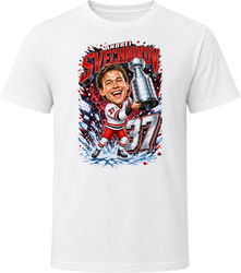 Carolina Hurricanes Andrei Svechnikov White Jersey Stanley Cup Caricature T Shirt