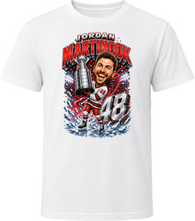 Carolina Hurricanes Jordan Martinook White Jersey Stanley Cup Caricature T Shirt